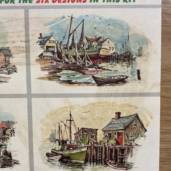 NWT vintage nautical boats paintables by red farm studio six different scenes - Picture 8 of 10